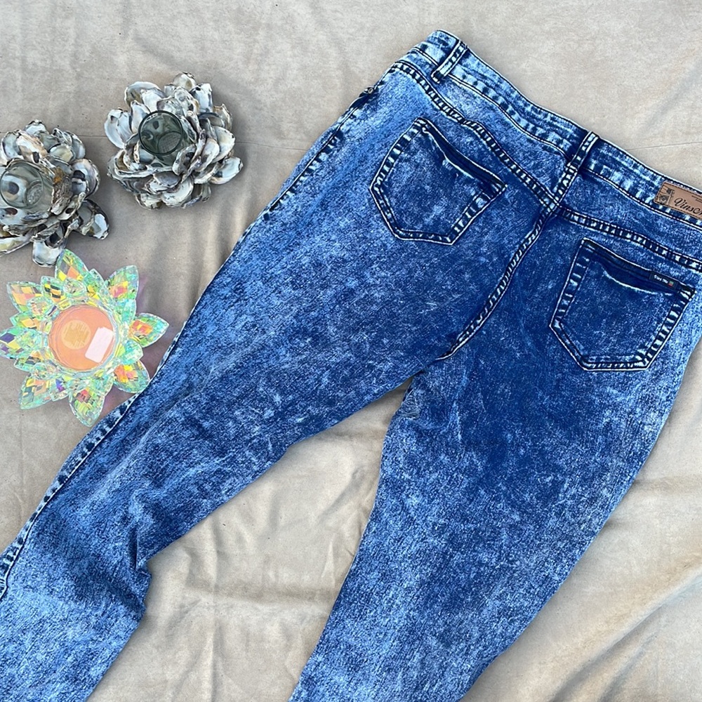 PLUS 👖 Vins Me Blue Washed Skinny Stretch Jeans - Sz 17 (w 33 x 31)